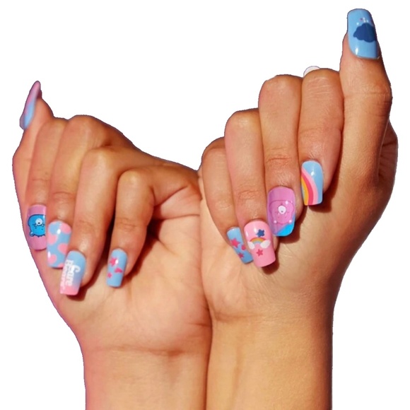Care Bears Cartoon Fake Press On Nails & Body Temporary Tattoo Stickers New Lot - Picture 11 of 12